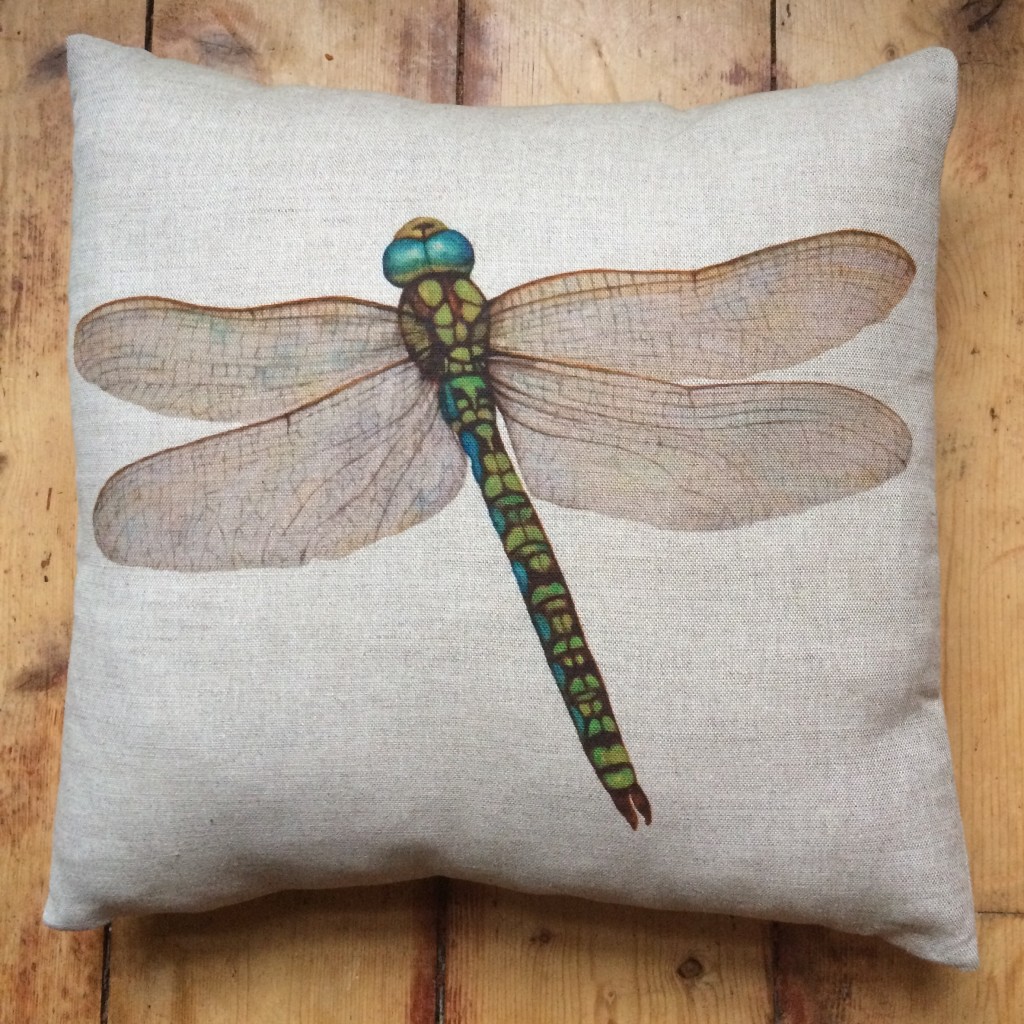 Dragonfly Cushion linen Love Tuppence